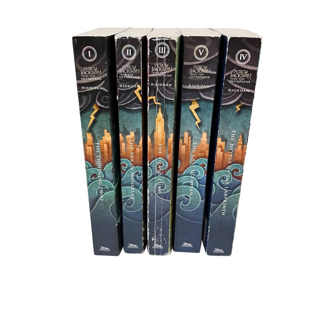 Percy Jackson and the Olympians Series Set 1-5 Rick Riordan Paperback Lot